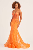 Orange V-neck Ellie Wilde Dress EW35104