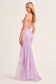 Lilac V-neck Ellie Wilde Dress EW35110