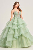 Sage Ball Gown Ellie Wilde Dress EW35206