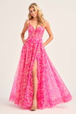 Hot Pink A-line Ellie Wilde Dress EW35216