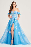 Cerulean Blue A-line Ellie Wilde Dress EW35220