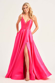 Magenta Satin Ellie Wilde Dress EW35232