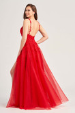 Red V-neck Ellie Wilde Dress EW35233