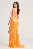 Orange Fit and Flare Ellie Wilde Dress EW35234