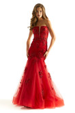 Scarlet Mermaid Tulle Morilee 49008 Prom Dress