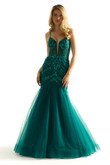 Emerald Beaded Tulle Morilee 49014 Prom Dress