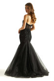 Black Beaded Tulle Morilee 49014 Prom Dress
