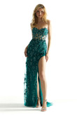 Emerald Beaded Net Morilee 49016 Prom Dress