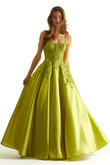 Lime Beaded Embroidered Morilee 49026 Prom Dress