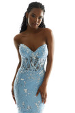 Light Blue Sheer Illusion Morilee 49053 Prom Dress