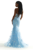 Light Blue Sheer Illusion Morilee 49053 Prom Dress