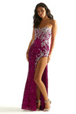 Hot Pink Sequin Strapless Morilee 49055 Prom Dress