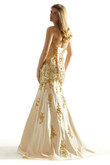 Gold Plunging Bust Morilee 49060 Prom Dress