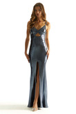 Gunmetal Metallic Fitted Morilee 49064 Prom Dress