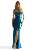 Teal Metallic Fitted Morilee 49064 Prom Dress