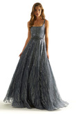 Gunmetal Glitter A-Line Morilee 49065 Prom Dress