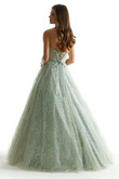 Sage Glitter Tulle Morilee 49066 Prom Dress