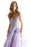 Orchid Floral Embroidered Morilee 49072 Prom Dress