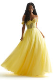 Yellow Off The Shoulder Morilee 49075 Prom Dress