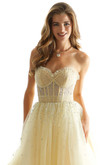 Lemonade/Champagne Sweetheart A-Line Morilee 49077 Prom Dress