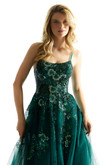 Emerald Sparkle A-line Morilee Prom Dress 49083