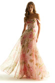 Pink/Rose Floral Print Morilee Prom Dress 49085