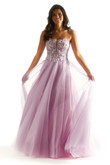 Light Purple Strapless Tulle Morilee Prom Dress 49086