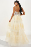 Pale Yellow Tiffany Designs 16054 Prom Dress Pale Yellow Tiffany Designs 16054 Prom Dress