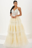 Pale Yellow Tiffany Designs 16054 Prom Dress