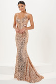 Gold Tiffany Designs Prom Dress 16059