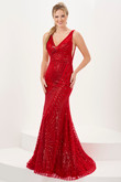 Red Tiffany Designs Prom Dress 16073