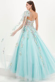 Aqua Multi Tiffany Designs Prom Dress 16079