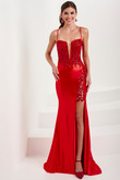 Red Tiffany Designs Prom Dress 16086