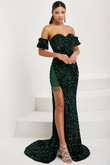 Dark Green Tiffany Designs Prom Dress 16087