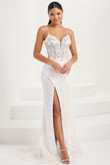 Ivory/AB/Multi Tiffany Designs Prom Dress 16100