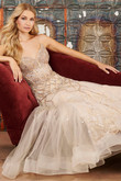Gold Tiffany Designs Prom Dress 16105
