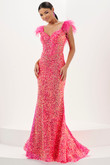 Hot Pink Tiffany Designs Prom Dress 16106