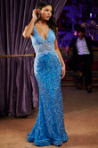 Turquoise Tiffany Designs Prom Dress 16110