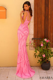Candy Pink/Bright Pink Fit and Flare Amarra Prom Dress 94018