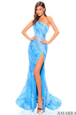 Turquoise Asymmetrical Amarra Prom Dress 88815