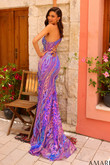 Purple/Multi Asymmetrical Amarra Prom Dress 88815