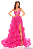 Fuchsia Petal Skirt Amarra Prom Dress 88745