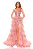 Rose Gold Petal Skirt Amarra Prom Dress 88745