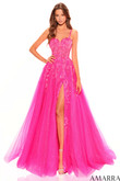 Fuchsia Ball Gown Amarra Prom Dress 88754
