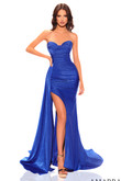 Royal Blue Strapless Amarra Prom Dress 88817