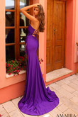 Purple Asymmetrical Amarra Prom Dress 88802