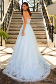 Light Blue Ball Gown Amarra Prom Dress 88872