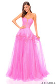 Neon Pink A-line Amarra Prom Dress 88874