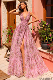 Light Pink/Multi A-line Amarra Prom Dress 88824