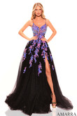 Black/Multi A-line Amarra Prom Dress 88816